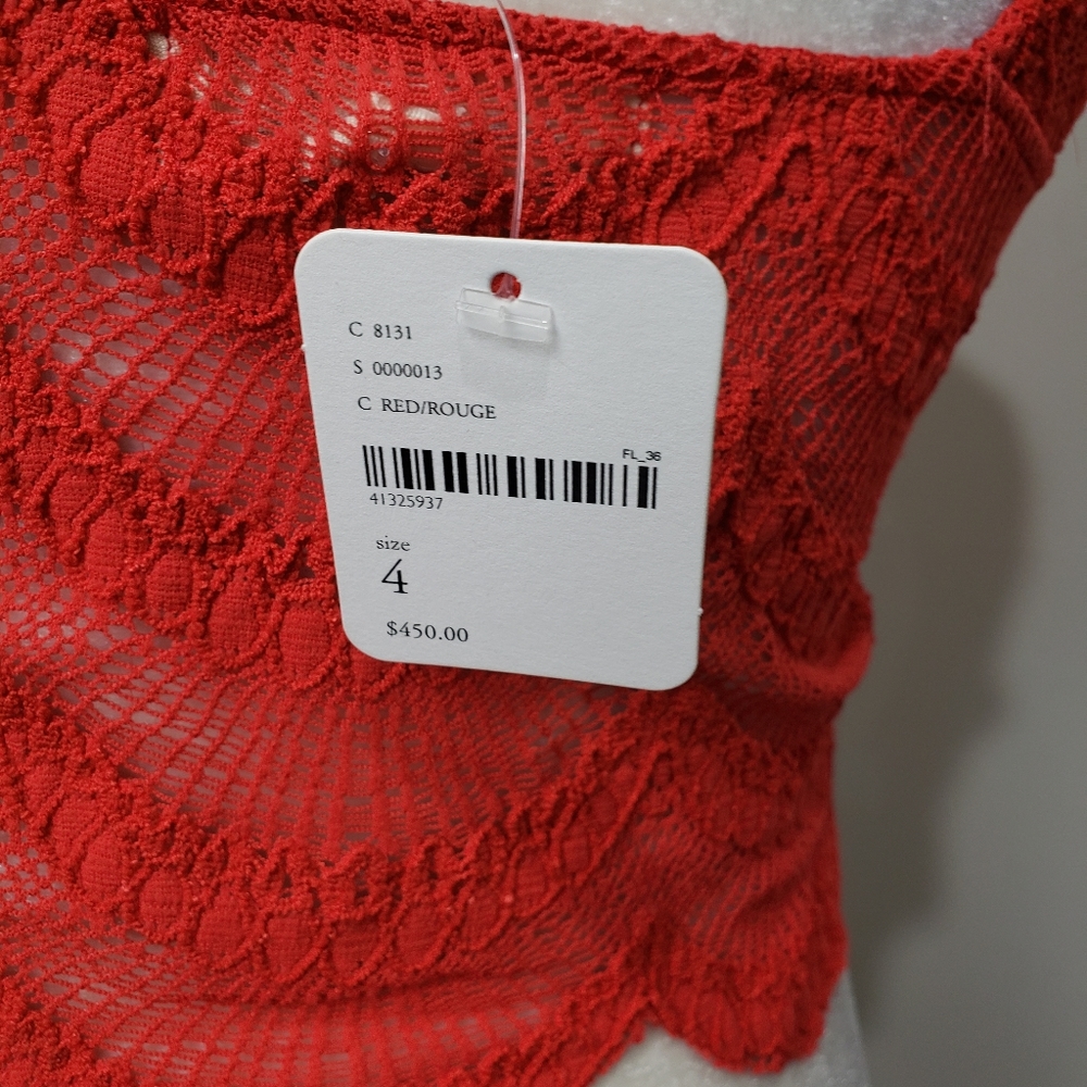 Free people nightcap bralette red lace size 4 nwt - Picture 6 of 8